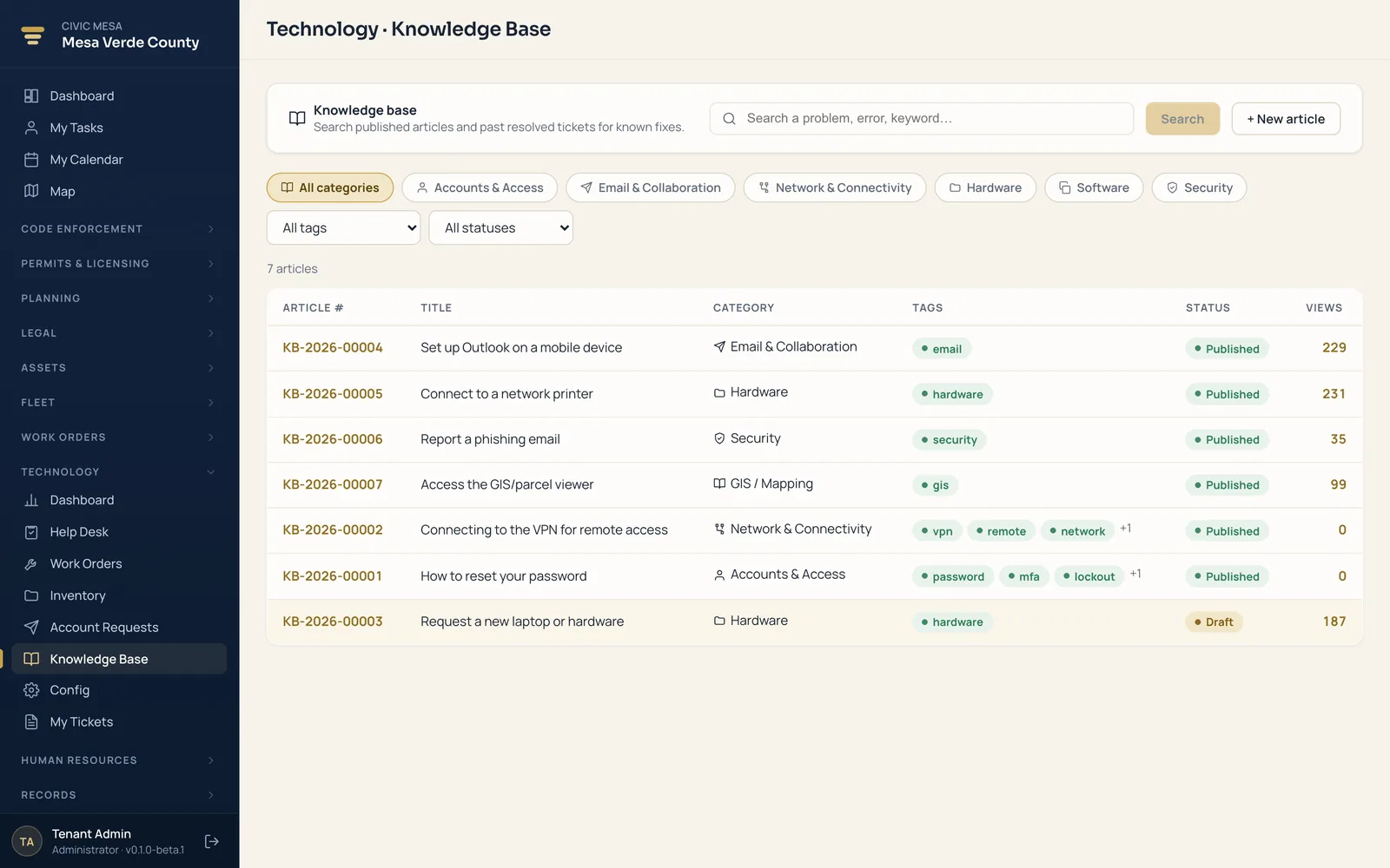 Civic Mesa IT knowledge base of published fixes and how-tos.